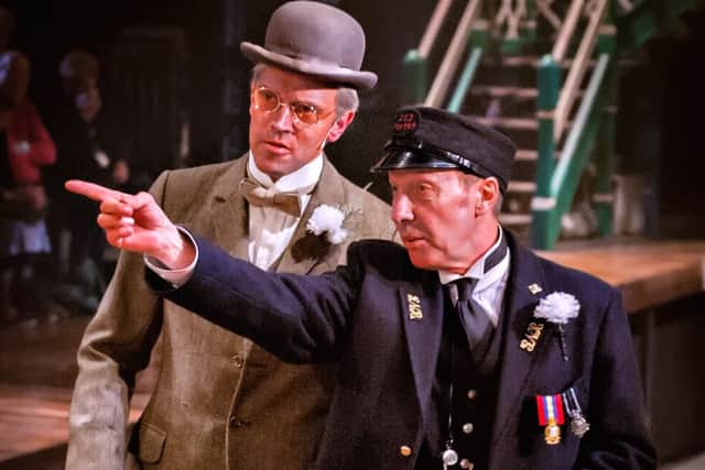 James Weaver as Passenger and Martin Barrass as Mr Perks. Picture Anthony Robling