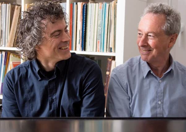 Paul Lewis and Adam Gatehouse, who are taking over as joint artistic directors of the Leeds International Piano Competition when Dame Fanny Waterman steps down. (Simon Jay Price).