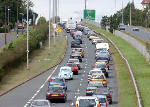 AUGUST 2003: 
Leeds Festival traffic problems on the A64 Outer Ring Road at Seacroft.