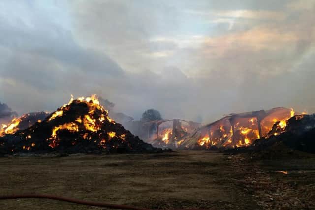 Barn fire, Doncaster Road, Crofton. Picture courtesy West Yorkshire Fire and Rescue Service.