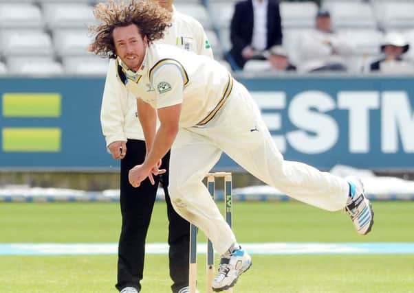 Ryan Sidebottom finished day three at Hove with figures of 1-39 off 15 overs.