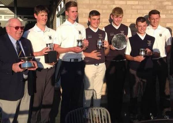 Leeds, winners of the Yorkshire junior six-man team championship at Pike Hills GC.