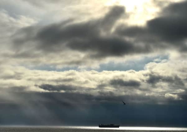 A rain storm passes over the North Sea. Picture: Owen Humphreys/PA Wire