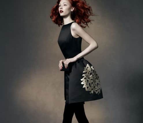 Swan dress with metallic print detail, £160.