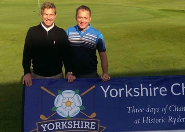 Jamie Shepherd, left, and Jason Pickett, overall first-day leaders in the Yorkshire Challenge.