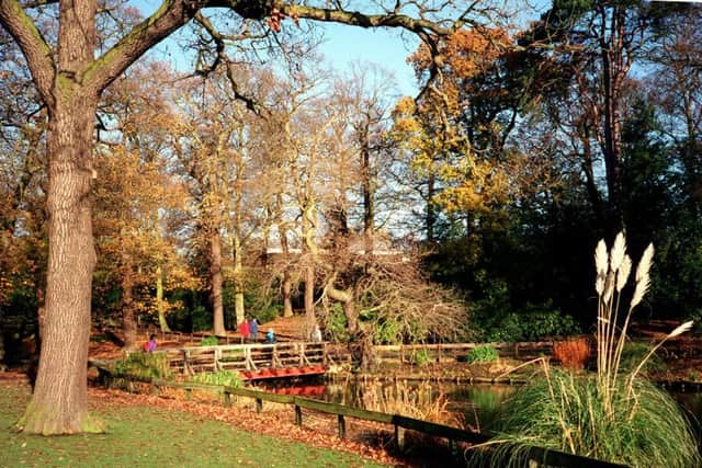 An attractive corner of Temple Newsam Park near the Rose Garden.