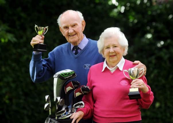 Roger and Margaret Calvert, the only husband and wife to win the Lawrence Batley Over 80s title (Picture: Simon Hulme).