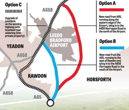 Options for the A65 to Leeds Bradford Airport