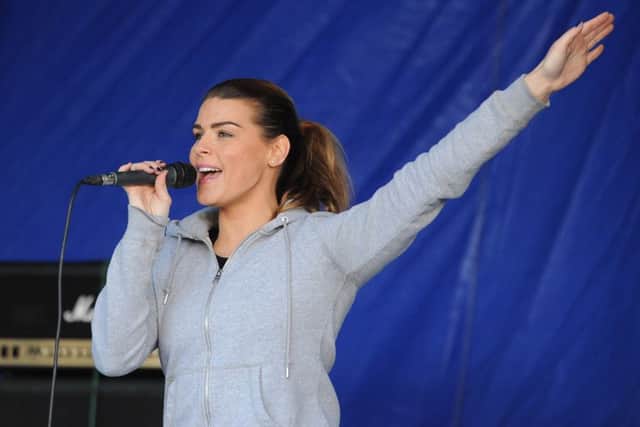 Singer Carolynne Poole, a previous star of The X Factor.