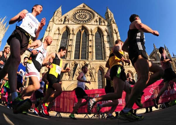 Competitors take part in The Plusnet Yorkshire Marathon, racing through the heart of historic York.
 (Picture: Anthony Chappel-Ross)