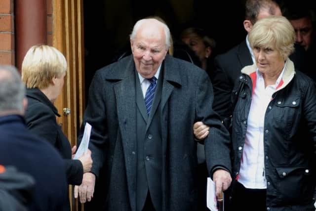 The funeral of Jack Fulton, at St Roberts Church, Harrogate.Harry Jepson leaves the church.SH100142350o...12th October 2015 ..Picture by Simon Hulme