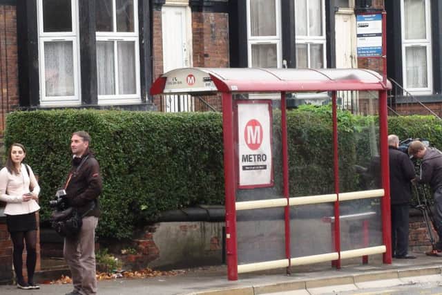 The bus stop in Beeston, Leeds where Zdenko Turtak attacked an 18-year-old woman.