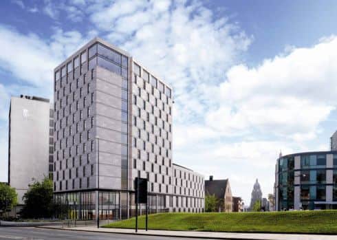 An artists impression of the new Hilton hotel.