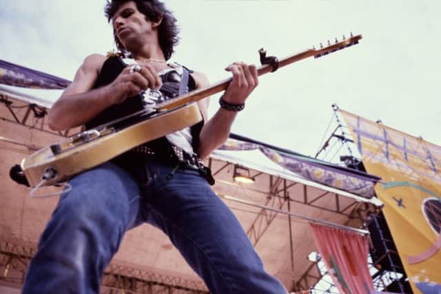 Keith Richards on stage at Roundhay Park.