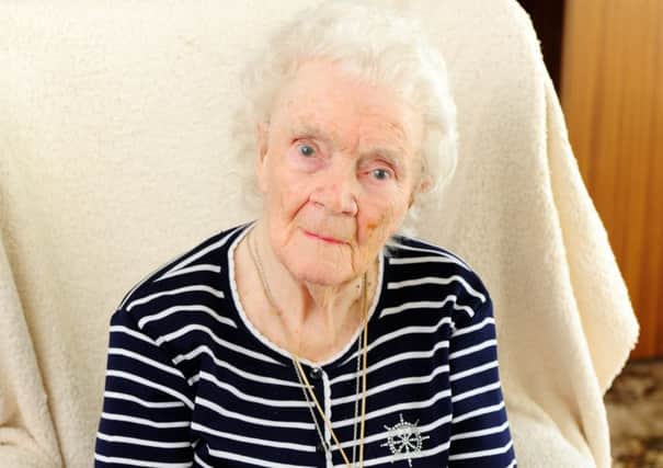 101 year old Laura Judge, from Kirk Smeaton, North Yorkshire, who was robbed of tens of thousands of pounds by her niece Jean Kelly. Picture: Ross Parry Agency