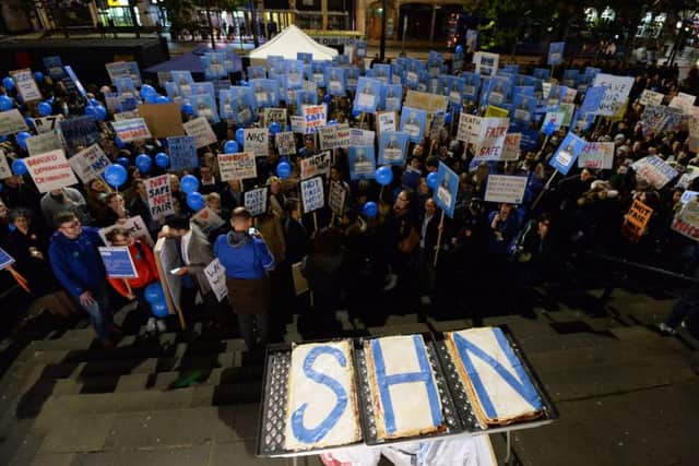 The Leeds junior doctor protest last month attracted around 3,000 protestors.