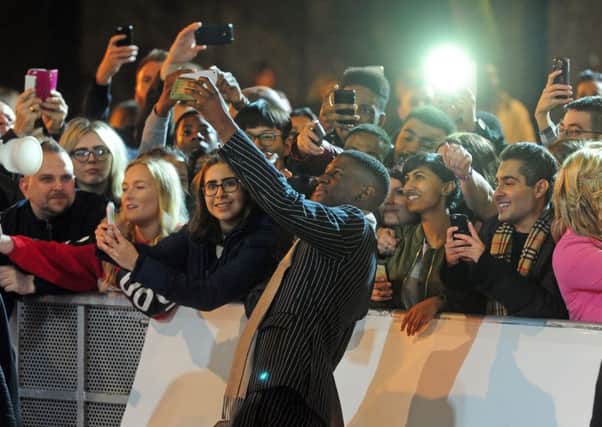 Labrinth poses for selfies with the fans. PIC: Tony Johnson