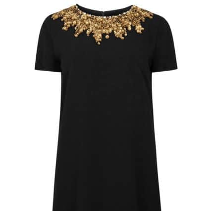 Alice + Olivia Inara black embellished crepe dress, £380, at Harvey Nichols.