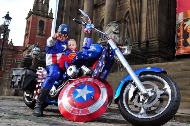 Pedro Machado with his daughter Sophia, from Stanningley. Picture by Tony Johnson.