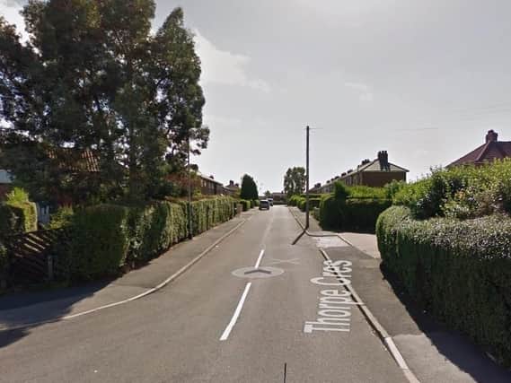 The woman was confronted in her home on Thorpe Crescent, Middleton. Image: Google Streetview