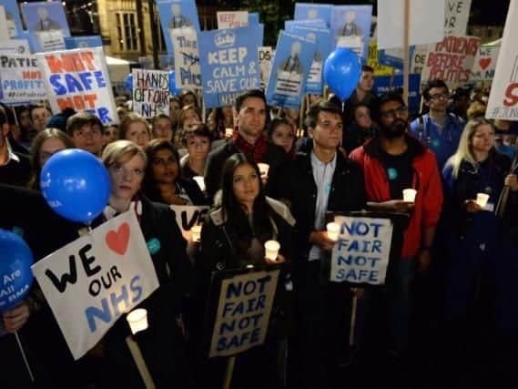The Leeds junior doctor protest was attended by around 3,000 people last month.