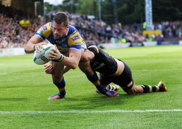 Ian Kirke, in action for Leeds Rhinos against Castleford Tigers back in June 2013.