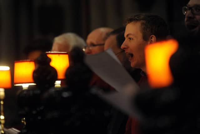 The choir at Leeds Minster at the service of remembrance. SH100142415c Pic: Simon Hulme.