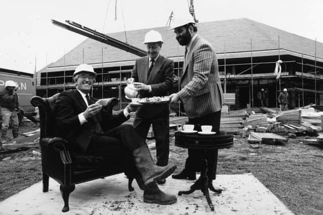 West Yorkshire Playhouse. l-r Mike Blackburn, Willian Weston and Councillor Bernard Atha