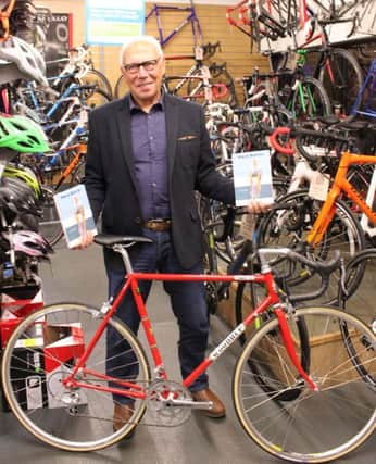 Barry Hoban, paid a visit to Woodrups bike shop in Leeds as part of a nationwide tour to launch his new book, Vas-y-Barry.