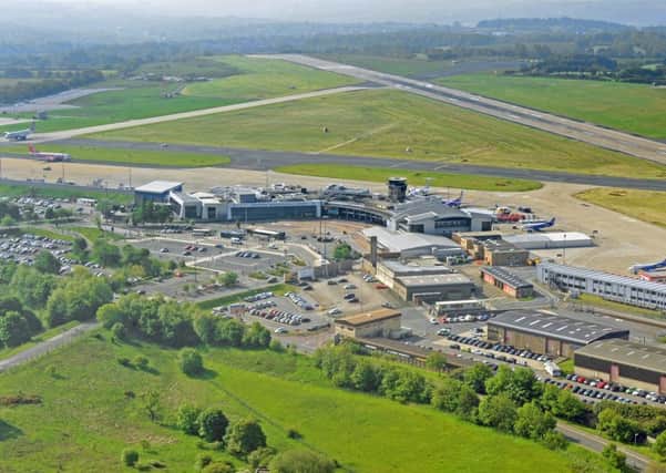A pilots view of Leeds Bradford Airport. Picture by Tony Johnson