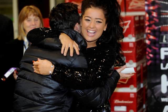 X factor singer Lauren Murray meets fans at Asda Pudsey.