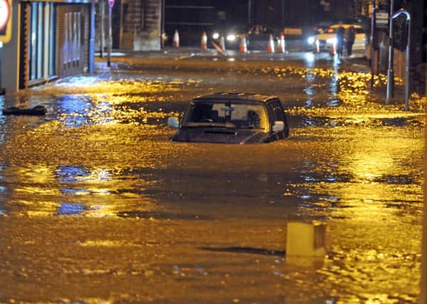 DECEMBER 2015:  Cars under floodwater in Kirkstall. PIC: Tony Johnson
