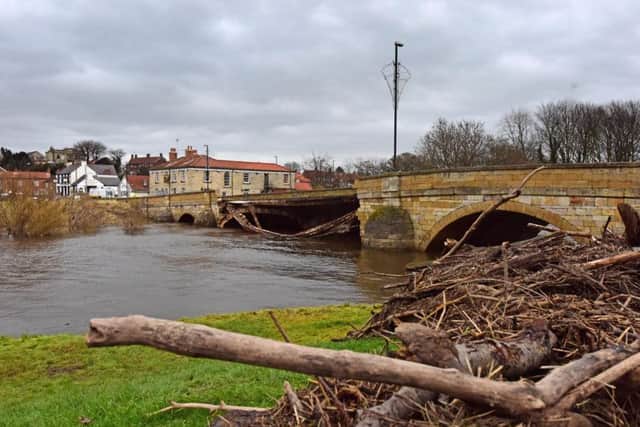 Historic Tadcaster Bridge which has partially collapsed. (Picture: Anthony Chappel-Ross)