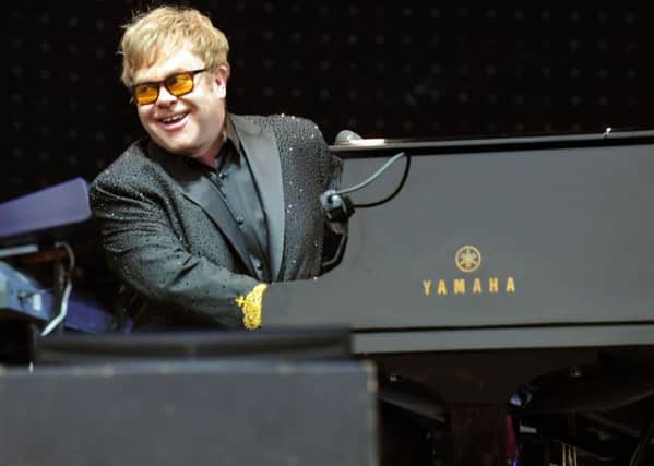 5/6/12    Elton John on stage at the Great  Yorkshire Showground in Harrogate last night (tues).