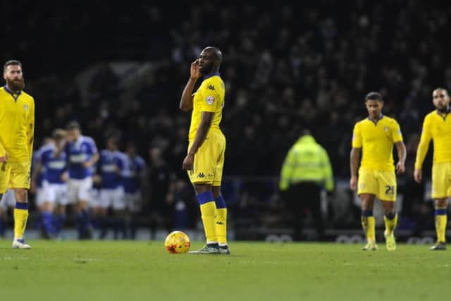 Leeds awaits the restart after Ipswich score their winning goal. PIC: Bruce Rollinson