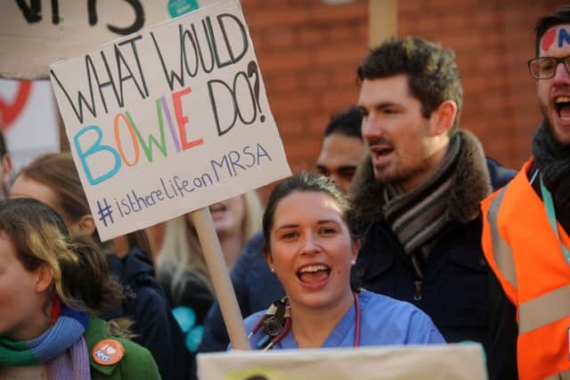 The Leeds junior doctor protest. Picture by Simon Hulme.