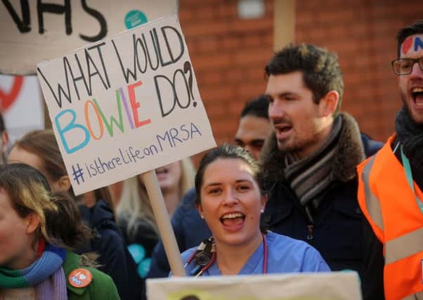 The Leeds junior doctor protest. Picture by Simon Hulme.