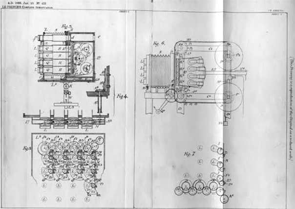 Patent for Louis le Prince's camera.