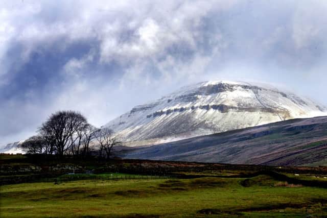 A snow-covered Pen y Ghent  in the Yorkshire Dales today. Picture: Gary Longbottom