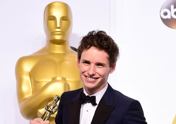 OSCAR WINNER: Eddie Redmayne with the Actor in a Leading Role Award for The Theory of Everything at last years Academy Awards.