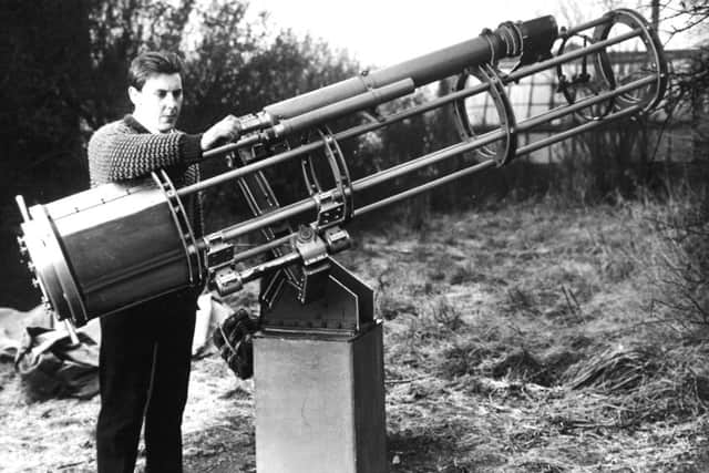 1964: Warren Horsman of Tingley and his 10 inch telescope.