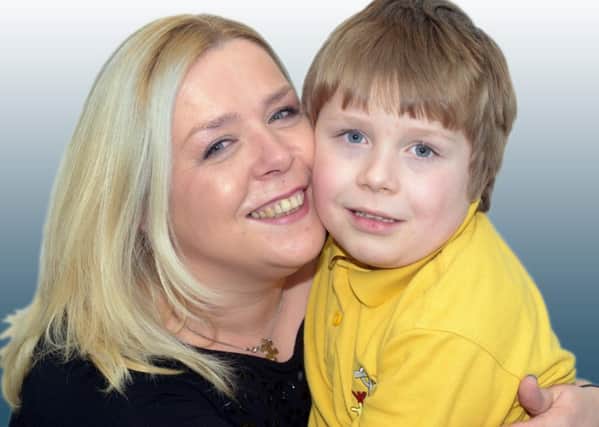 120116  Ewa Walczyna  with her son Harrison at their home at Garforth, Leeds. (GL1008/55b)