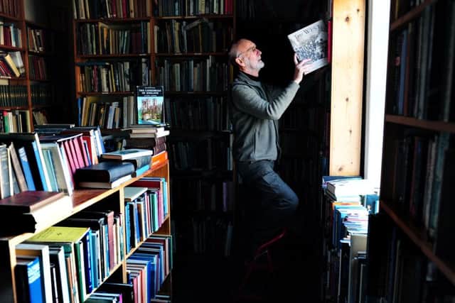 Owner Roy Brook at The Bookshop Kirkstall