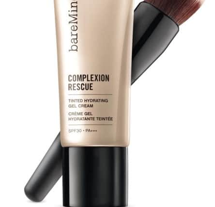 This tinted Complexion Rescue gel cream alleviates the need for a heavy foundation, giving a smooth tint to your face and evening out your complexion in the stroke of a brush. Ultra lightweight and hydrating, you won't be looking for face care anywhere else.

Try Complexion Rescue with our NEW dual fibre Smoothing Face Brush for a professional, flawless finish. It's Â£26 on the bareMinerals counters.
