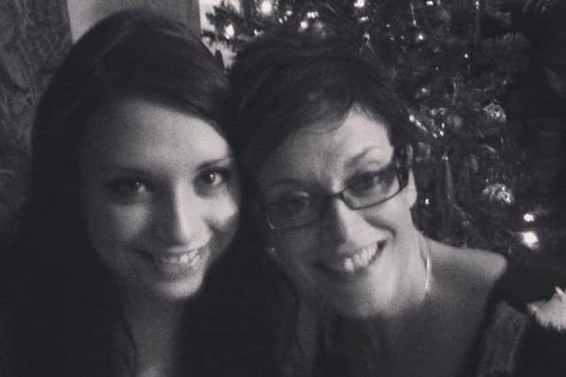 Megan Roberts pictured with her mother Jackie