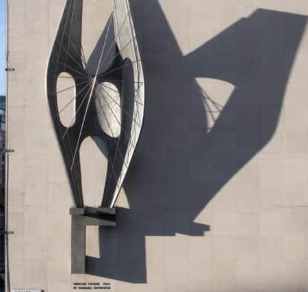 Winged Figure by Barbara Hepworth, in Oxford Street, London, dated 1963
