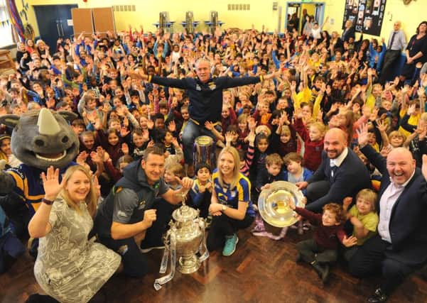 Leeds Rhinos' takeover day at Gledhow Primary School.