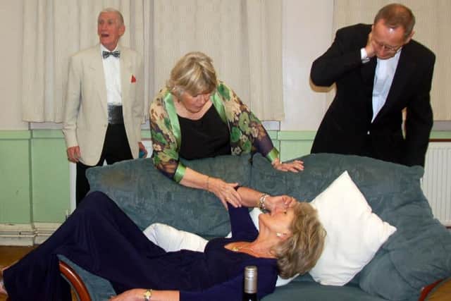 CENTRE STAGE: Rehearsals for Kippax Dramatic Societys production of Rumours.