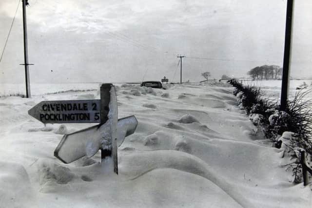 A FLASHBACK TO THE SCENE NEAR THE TOP OF GARROWBY HILL,ON THE YORK-BRIDLINGTON  ROAD,IN JANUARY 1962