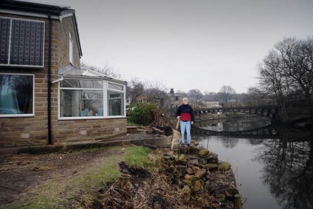 Martin Hughes pictured outside his flood damaged home at Fleet Thro Road, Horsforth, Leeds...21st January 2016 ..Picture by Simon Hulme